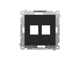 SIMON 55 Pokrywa gniazd teleinformatycznych na Keystone płaska podwójna czarny mat TKP2.01/149 KONTAKT SIMON