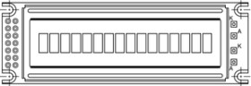 LCD-016N001B 16 x 1 Character LCD