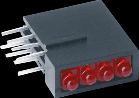 RTD2400R 4-fold LED module, red, Ø 2mm
