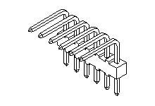 Molex 22122041 Listwa kołkowa, męska, do wbudowania, standardowa, 1 szt.