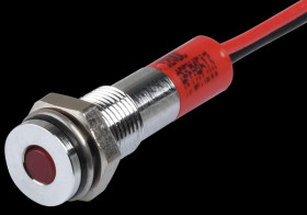 Q6F3CXXR12E Indicator LED, 12 V DC, 6 mm, wired, red/BrC