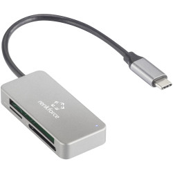 Renkforce RF-5151020 RF-PCR-210 Memory Card Reader USB C Silver