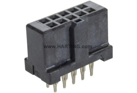 Listwa stykowa PCB 10-pinowe 09195 raster: 2.54 mm Prosty 2-rzędowe HARTING Do montażu na płytce drukowanej1000 V W