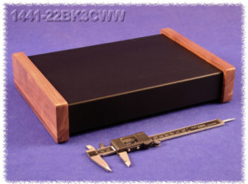 Steel enclosure, (L x W x H) 305 x 203 x 51 mm, black (RAL 9005), 1441-22BK3CWW