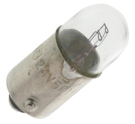 Oświetlenie wskaźnika 24 V 1,2 W BA9s bezbarwna 3.15 lm RS PRO rozmiar T9