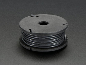 Adafruit Silicone Cover Stranded-Core Wire - 25ft 26AWG - Black