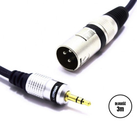 KABEL MIKROFONOWY 3M WTYK AUX JACK  3,5 STEREO - WTYK XLR MK31 VITALCO