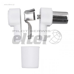 Wtyk antenowy na kabel kątowy biały