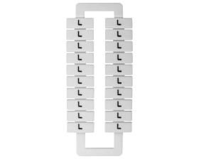 Oznacznik do złączek (EURO) 2,5-70mm2 /L/ biały 43192 /1 blister=20 szt/