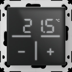 161574A0 Glass wall thermostat with CO2 sensor, black
