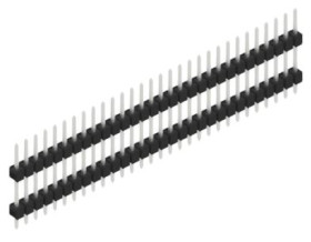 Pin header, 30 pole, pitch 2.54 mm, straight, black, SL512130Z