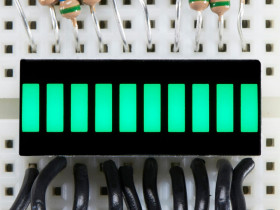 10 Segment Light Bar Graph LED Display - Pure Green (KWL-R1025PGB)
