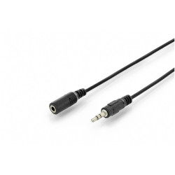Digitus DB-510200-015-S Audio Cable Jack 3.5 mm, 1.50 m Black Single Shield