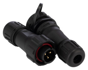 Przemysłowe złącza okrągłe 3, 3-pinowe SY13 Kabel, Układ szeregowy Wtyczka, gniazdo RS PRO