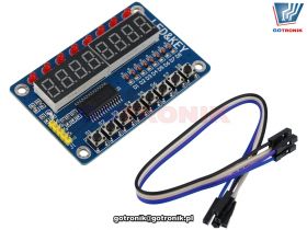 Moduł TM1638 wyświetlacz LED + przyciski