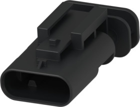 Plug, unequipped, 4 pole, straight, 1 row, black, 1-1564559-1