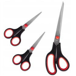 Nożyczki zestaw 3szt biurowe stal zestaw nożyczek