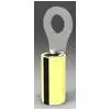 Insulated ring cable lug, 1.04-2.62 mm², AWG 16 to 14, 4.34 mm, M4, yellow, 35106