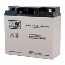 Akumulator VRLA AGM 12V 18Ah (żywotność 3-5lat) MWS18-12