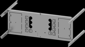 Mounting plate, metal, (L x W x H x D) 600 x 600 x 200 x 400 mm, for 3VA20 (100A), 3 pole, fixed installation, plug-in socket, 8