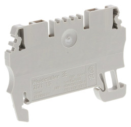 Standardowy zacisk na szynę DIN Weidmuller poziomy: PojedynczyZacisk ZDU 17.5A 500 V