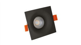 Fiale V Gu10 Oczko Gu10 250V Ip20 85X85x35mm Czarny Kwadrat.