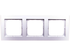 SONATA Ramka potrójna srebro mat R-3R/38