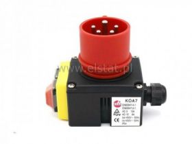 Wył. elektromag. KOA7 c:400V 16A 5P + wtyk