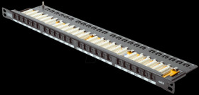 DN-91624U-SL-SH 19" patch panel, Cat.6, 24-port - 0.5 U, unshielded