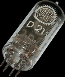 2D21 Electron tube, thyratron, miniature, 7-pin