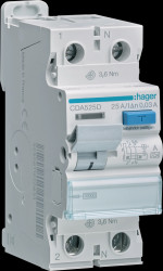 CDA525D RCCB, 2-pin, 10 kA, 25 A, 30 mA, type A