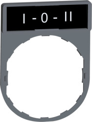 Label holder, printed with “I-0-II”, for Harmony XB4/XB5, ZBY2186C0