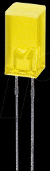 L-1553YDT Flat LED, 5x5 mm, wired, yellow, 8 mcd, 110°