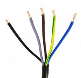 Przewód warsztatowy żo czarny H05VV-F (OWY) 5x0,75 /bębnowy/