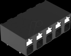 2086-3205 THR PCB terminal block, push-button, 1.5 mm², 5-pin