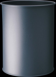 330158 Waste container, 15 l, metal, round, anthracite