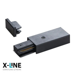 Złączki końcowe do szyny, kolor czarny