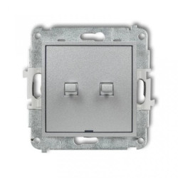 ICON Mechanizm łącznika jednobiegunowego ze schodow. styl amerykański (bez pikt., osobne zasilanie) srebrny metalik 7IWPUS-10.21