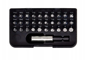 Zestaw bitów 1/4 z uchwytem magnetycznym /31cz./ 44632