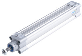 Siłownik pneumatyczny z tłoczyskiem skok: 200mm Festo Ø 32mm dwustronnego działania Action 345.1mm Amortyzacja