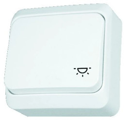 Prima Przycisk światło 10AX IP20 biały WDE001013