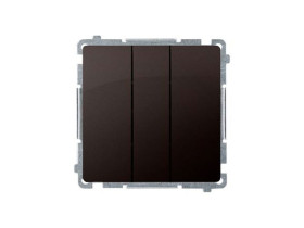 SIMON BASIC Wyłącznik potrójny z podświetleniem LED (moduł) szybkozłącza czekoladowy BMW31L.01/47 KONTAKT SIMON