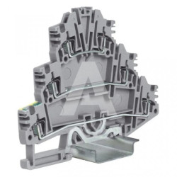 Złączka sprężynowa EFCE.4/1+2, szara, 3-piętrowa z PE, 2,5 mm²