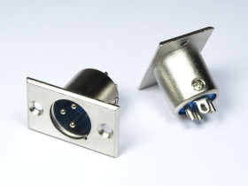 Wtyk mikrofonowy XLR przykręcany do obudowy
