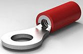 Ring cable lug, 0.3-1.42 mm², AWG 22 to 16, 6.7 mm, M6, red, 171511-1