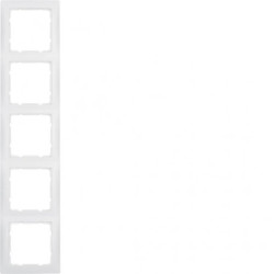 Berker S.1 Ramka pięciokrotna biały mat 10159909