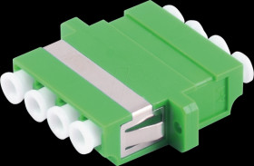 BS07-60041 FO coupler, LC / LC, quad, green