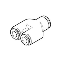 FESTO 578415 Y Connector NPQH-Y-Q10-Q8-P10 push-pull 7.5 mm dia