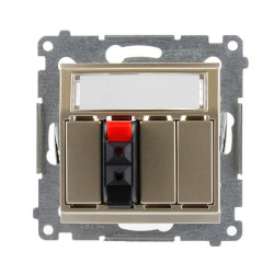 Gniazdo głośnikowe pojedyncze złoty mat DGL31.01/44 Kontakt Simon54