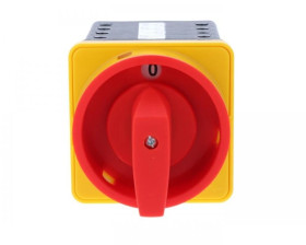 Łącznik krzywkowy 80A przełącznik rozruchowy trójfazowy 0 Y A mocowany do pulpitu czoło zamykane żółto-czerwone SK80-4.831\P08